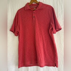 Tommy Bahama Men’s Collared Polo Shirt Red size Medium